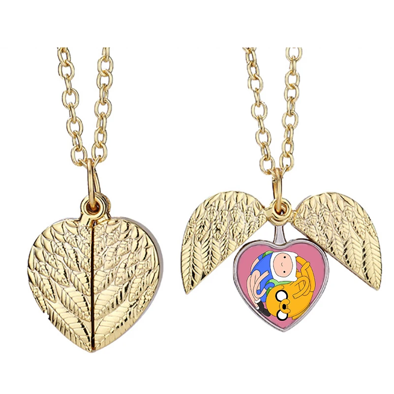 

Ожерелье с ангельскими крыльями, сердце и Финн Jcr, модные ювелирные украшения