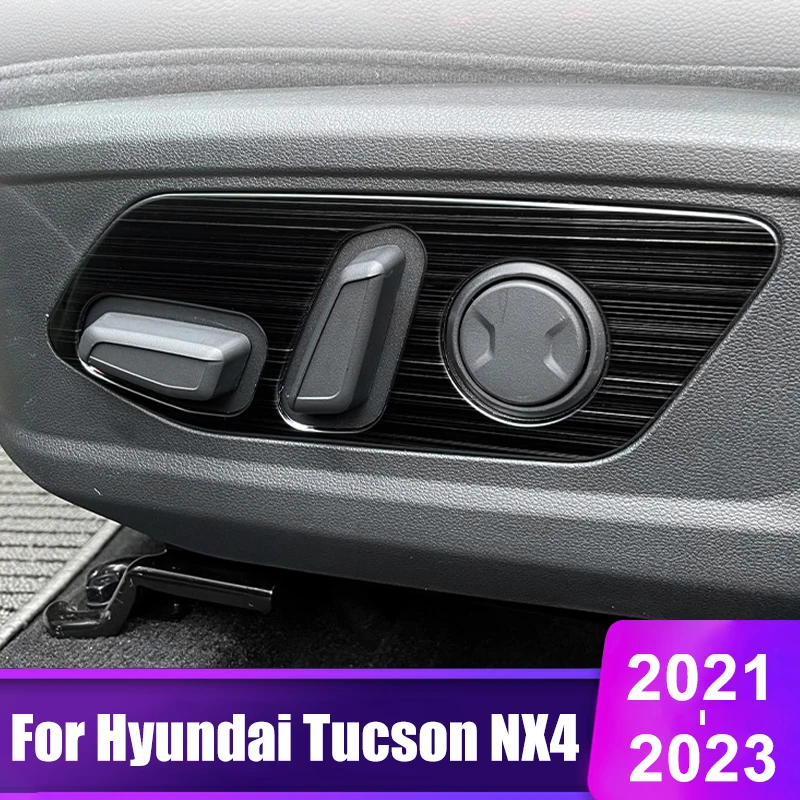 

For Hyundai Tucson NX4 2021 2022 2023 Hybrid N Line Car Seat Adjustment Switch Knob Panel Trim Cover Sticker Accessories