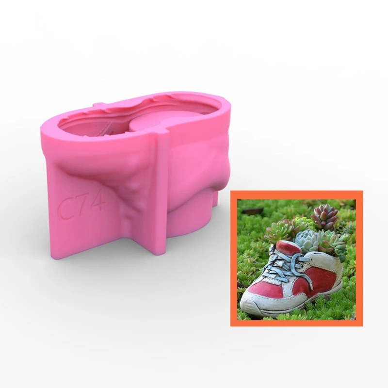 

Cartoon Shoes Flowerpot Pen Holder UV Crystal Epoxy Mold Cement Plaster Clay Resin Silicone Mould DIY Crafts Mold