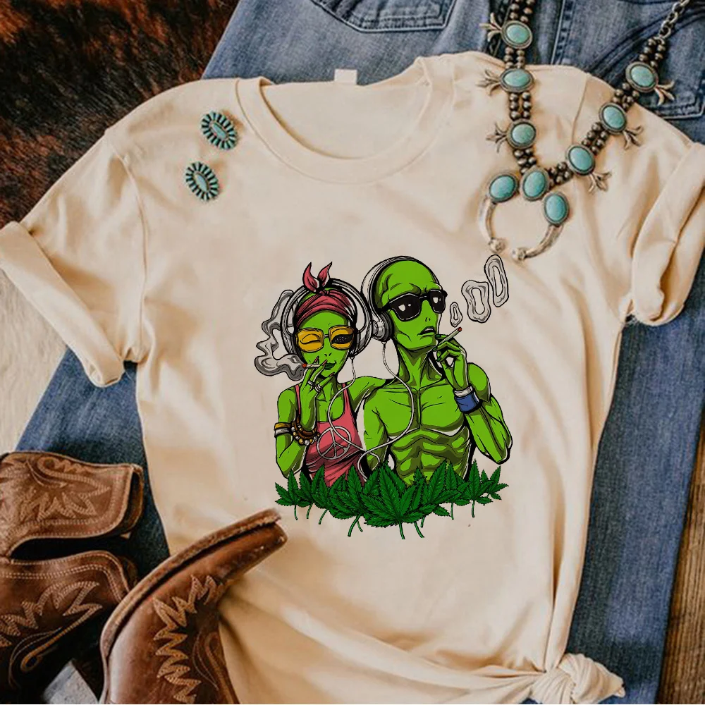 

Волшебные грибы, инопланетянин, психоделическая футболка, Женская графическая манга, Женская смешная одежда
