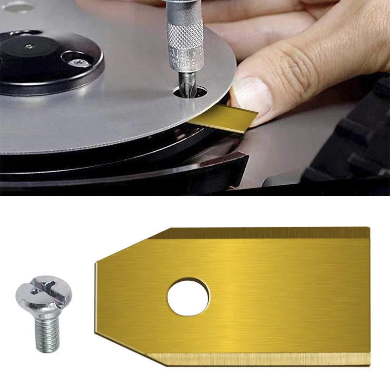 

Садовая техника, лезвие для газонокосилки, лезвие из нержавеющей стали с золотым титановым покрытием, аксессуары для сварочной машины