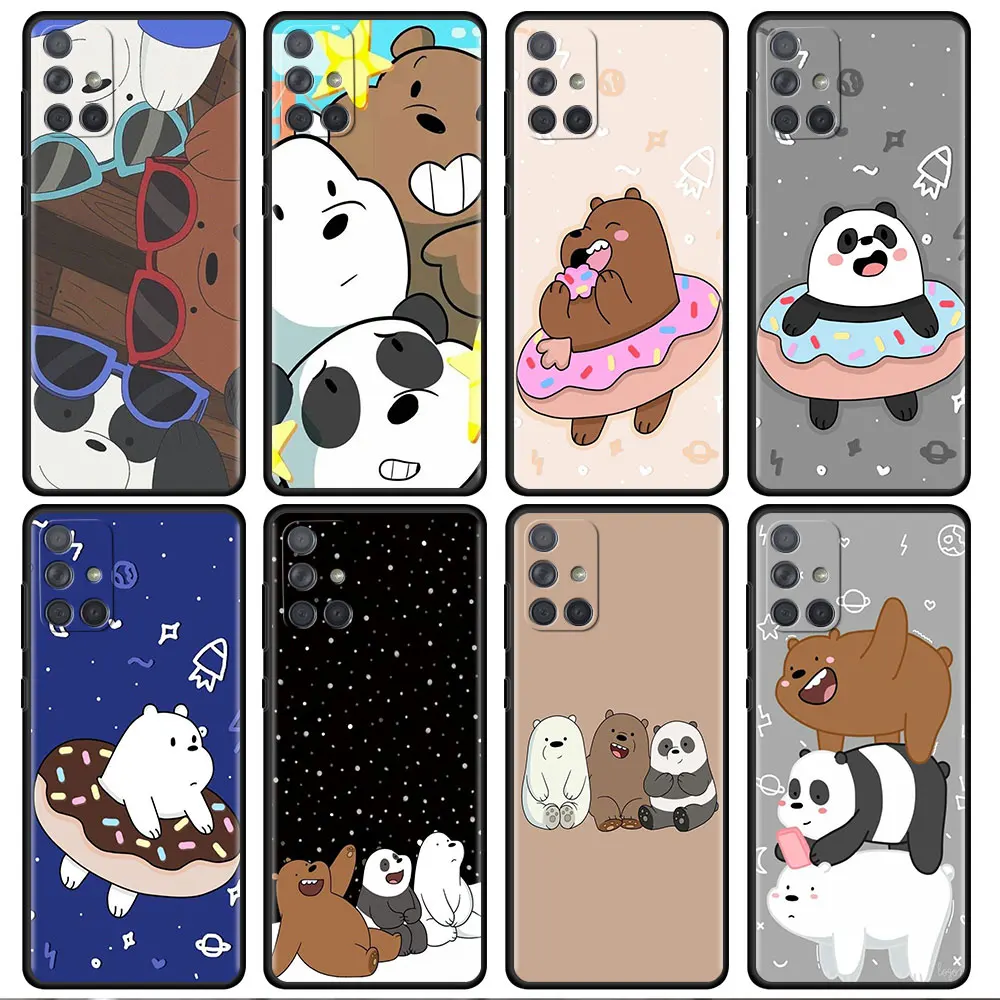 

Cover For Samsung Galaxy A52 A12 A51 A32 A21s A71 A32 5G A12 A22 A53 A31 A13 A72 A02s A41 A03 Phone Cover We Bare Bears Cartoon