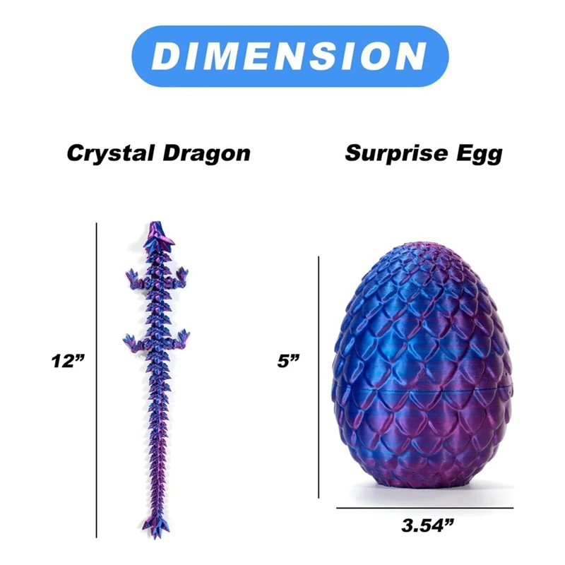 3 шт. пасхальные яйца дракона подарки-сюрпризы пластиковые с 12-дюймовым