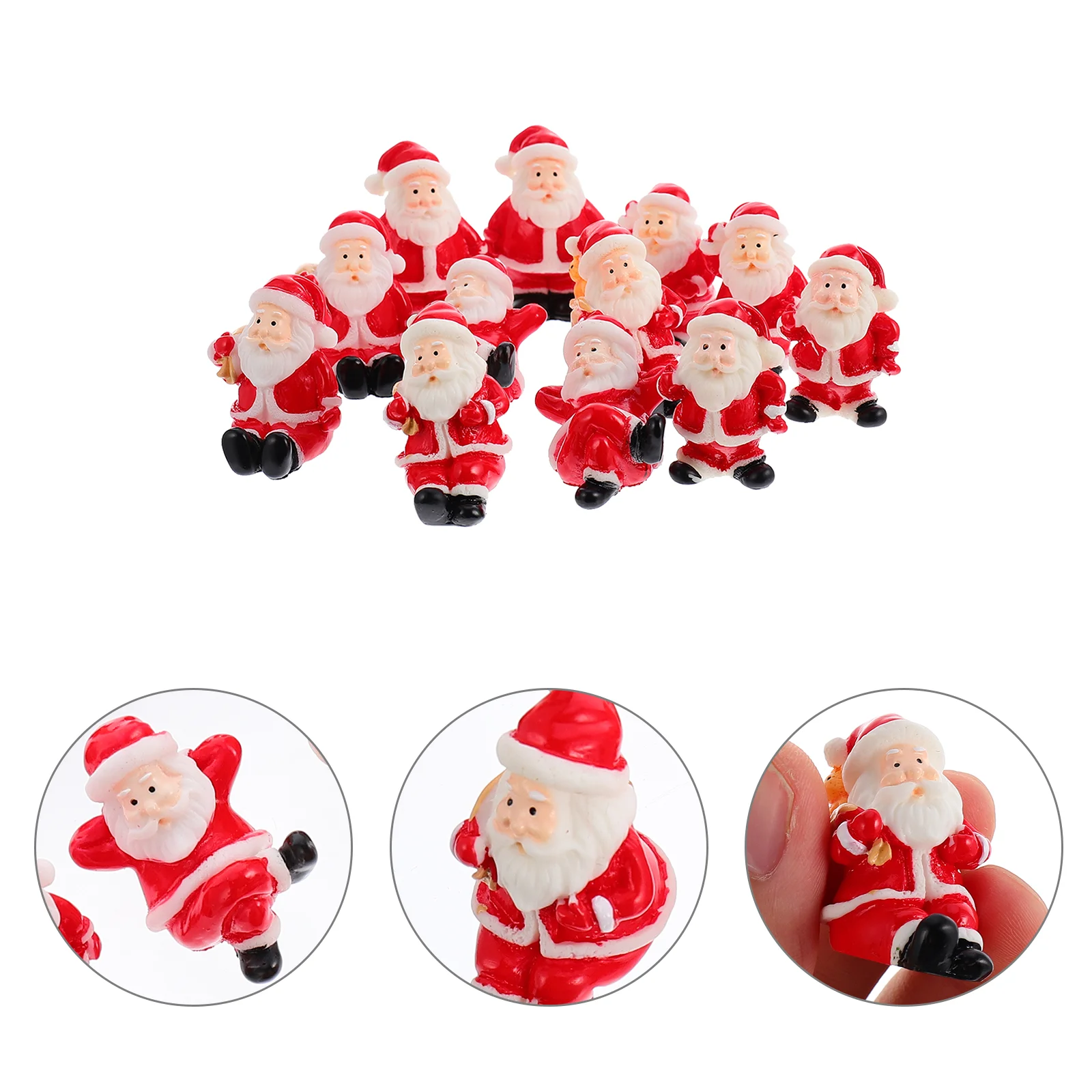 

Christmas Santa Claus Resin Figurines Miniature Ornaments Ornament Mini Figuresstatue Decoration Micro Decor Tiny