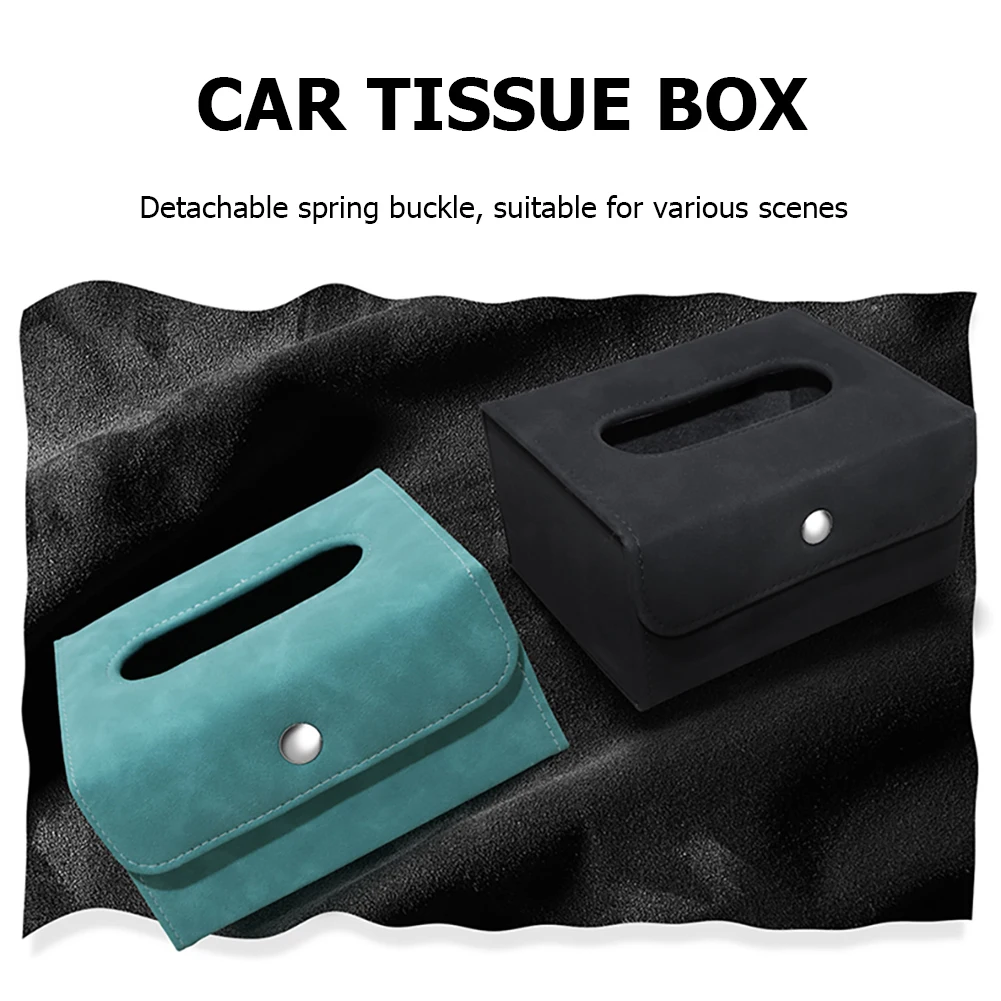 

Car-Carrying Toilet Home Bathroom Suede Tissue Box with Removable Spring Buckle Living Room Creative Cute Creative Simplicity