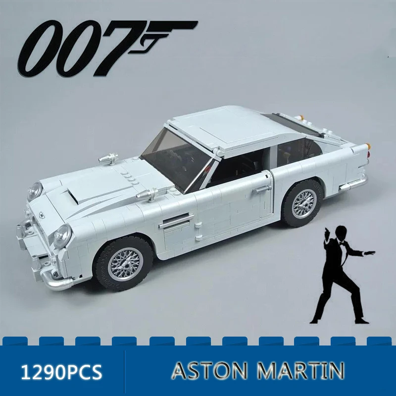 

1290pcs Technical 007 James Bond DB5 Classic Car Model Building Blocks MOC 10262 Aston Martin Assemble Bricks Toy For Kids Gifts