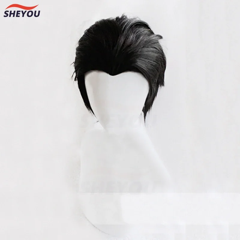 Короткие черные термостойкие синтетические волосы в стиле аниме Katsuki Yuuri