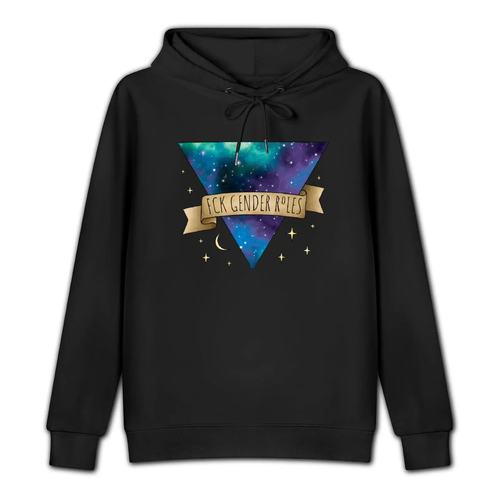 Fck Gender Roles на темно-фиолетовом пуловере с капюшоном пуловер корейской одеждой