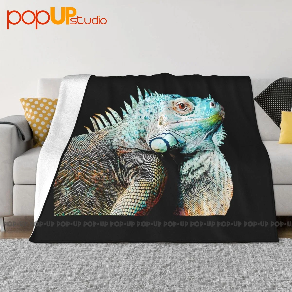 Красочное одеяло с животными Игуана толстое постельное белье из микрофибры для