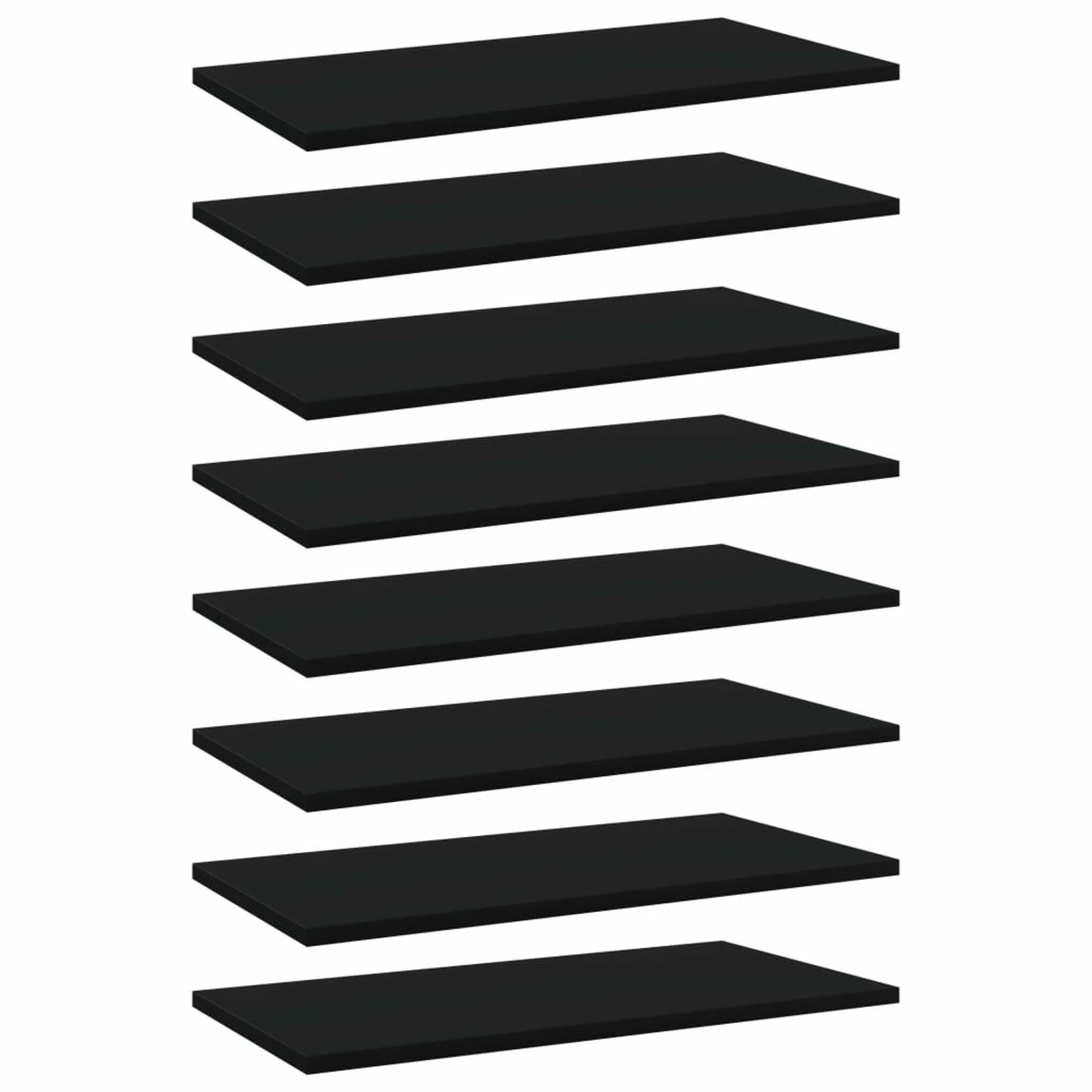 

Книжные полки 8 шт., черная 23,6x11,8x0,6 дюйма, ДСП