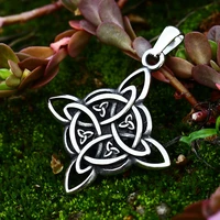 simple vintage stainless steel celtic knot pendant nordic viking amulet necklace for men biker jewelry gifts dropshipping