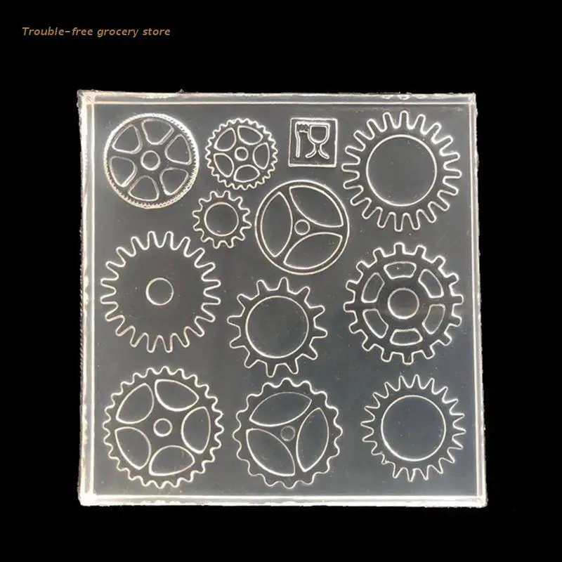 

Декоративная форма для шоколадного торта, помадки, Форма Шестерни «сделай сам», ювелирные изделия из смолы, подвеска, Декор, колесо для часо...
