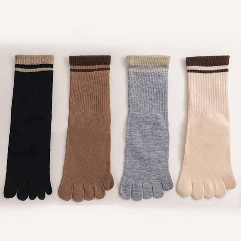 Women's Socks Cotton Comfortable Sweat Deodorant Toe Sock for Women Fashion Young Casual High Quality Girls Sokken Calcetines