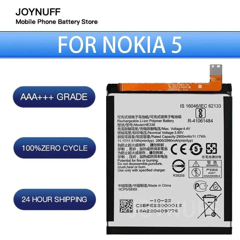 

New Battery High Quality 0 Cycles Compatible HE336 For Nokia 5 Dual SIM/Nokia 3.1/Nokia 5 TA-1076 TA-1053 TA-1024 TA-1044 TA1063