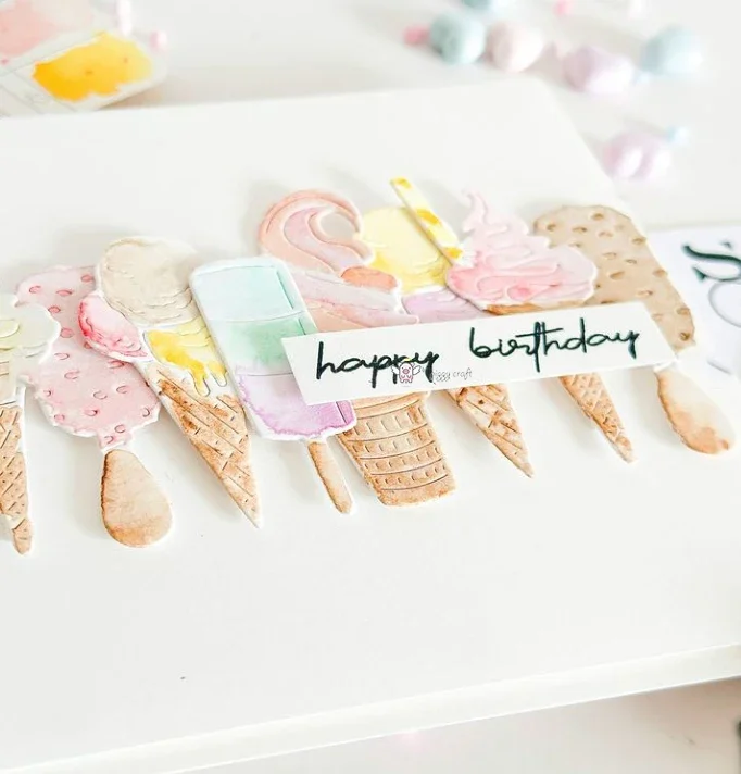 Piggy Craft металлические штампы для резки форма конуса мороженого украшение