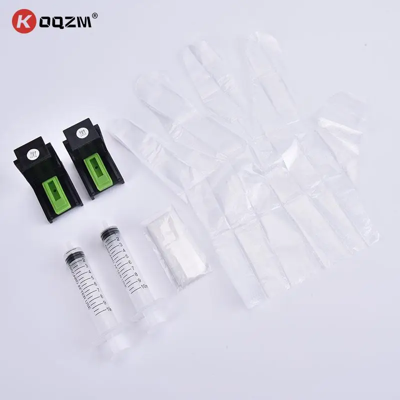 

3in1 Ink Refill Tool Cartridge Clip Snap Fill Clamp Absorption-DIY CISS Kits With 10ML Syringe Needles For HP 1 set