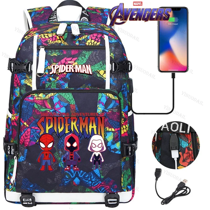 Рюкзак Thor Odinson Мстители тема Мар школьные сумки с USB Mochila De Trip канцелярские