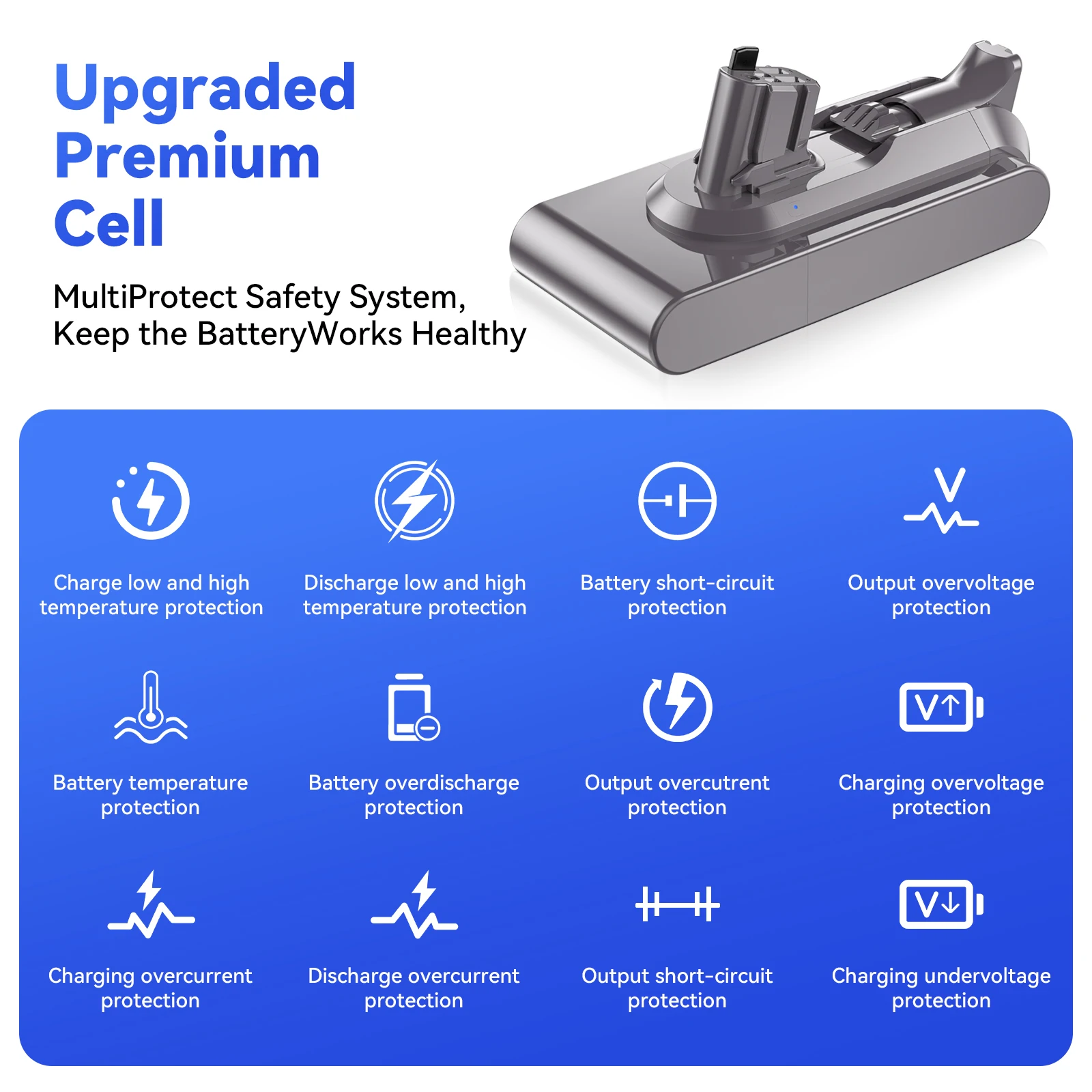 21,6 В, 6000 мАч, сменный аккумулятор для Dyson Battery V11 SV14 SV17 SV15, беспроводной пушистый ручной пылесос с моторной головкой (art.: 3920ca28ffd34) - 3920ca28ffd34