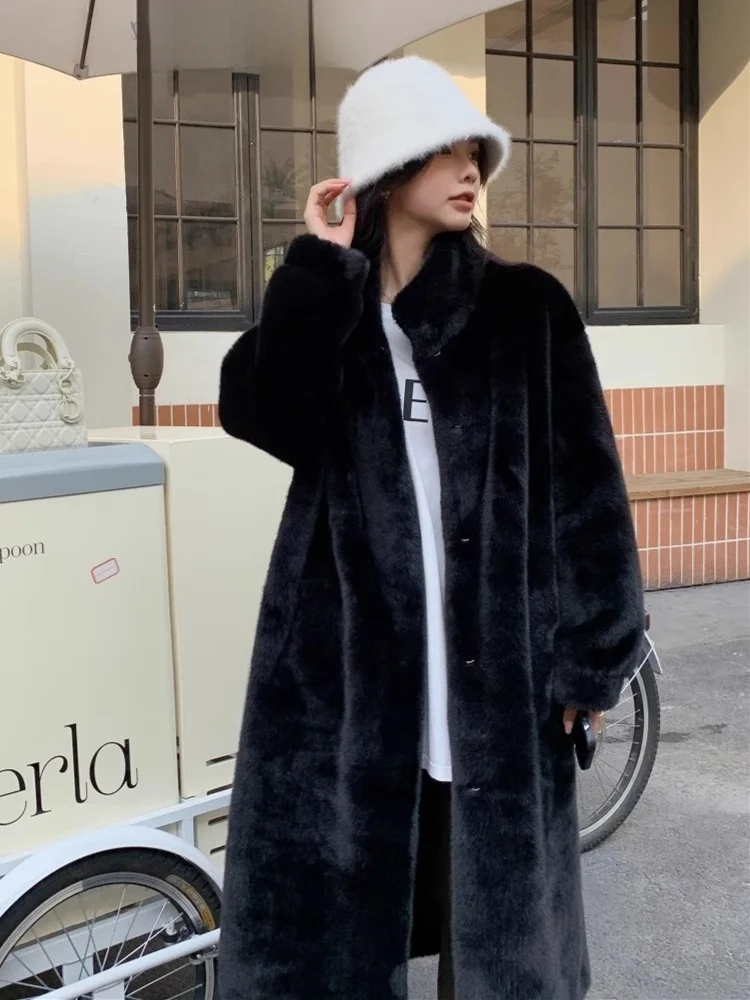 Меховая интегрированная зимняя бархатная искусственная норка длинная меховая