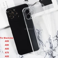 black view a95 fitted case camera protection transparent case for blackview a95 a55 silicone cover blackview a90 a80 a70 bumper