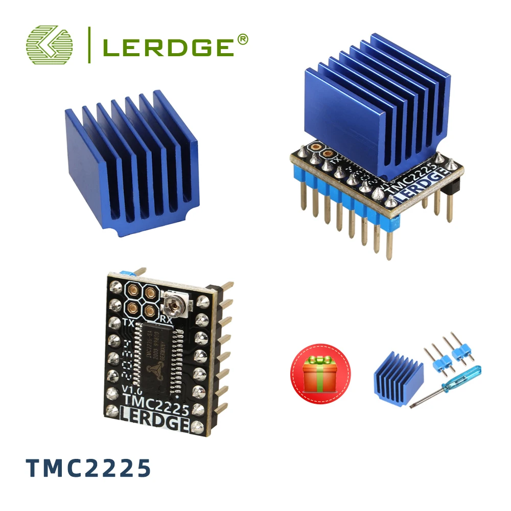 

LERDGE TMC2225 256 Microsteps UART Stepper Motor Driver VS TMC2209 TMC2208 TMC2130 A4988 DRV8825 StepStick V1.0 3D Printer Parts