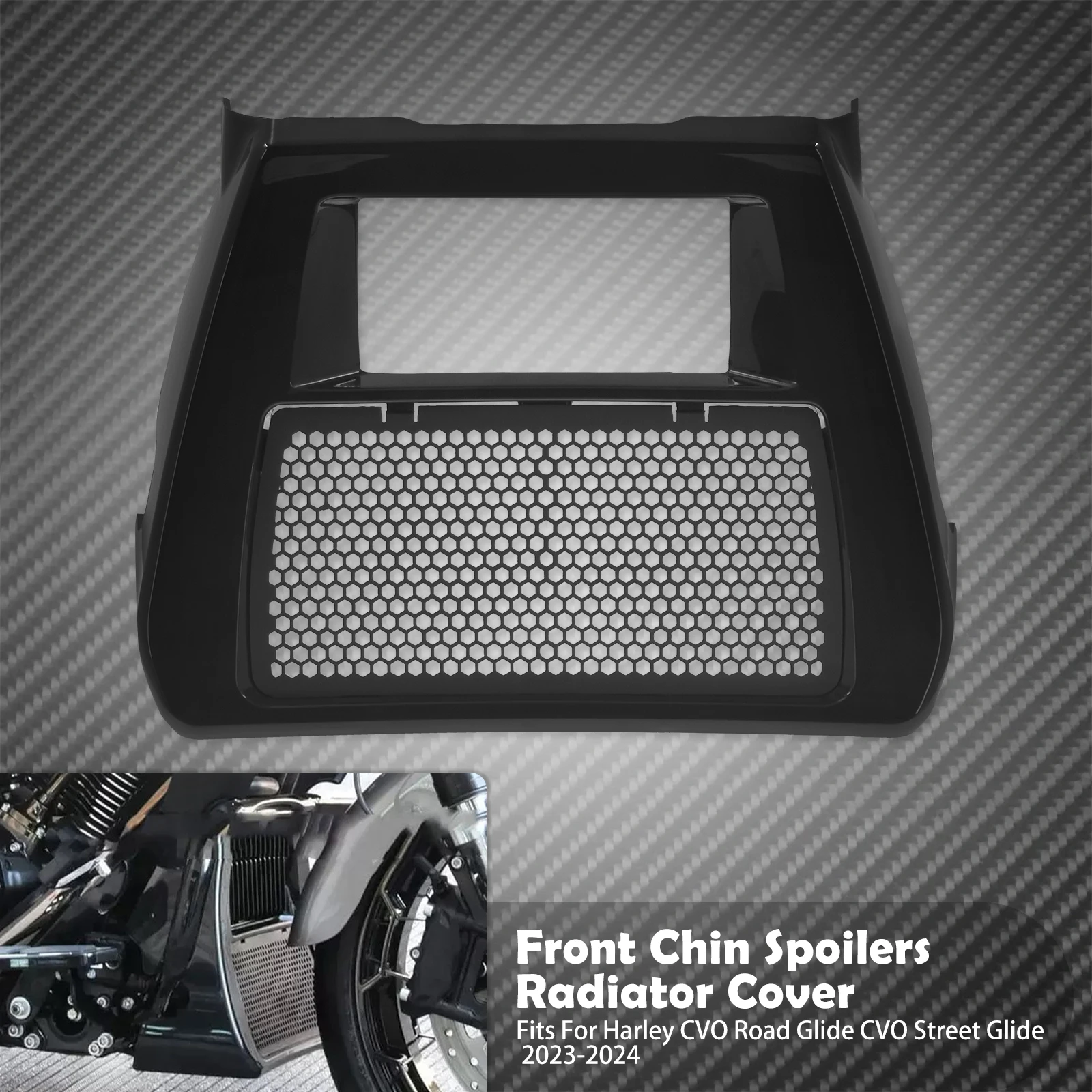 

Мотоциклетные передние спойлеры на подбородке, нижний обтекатель, крышка радиатора для Harley Touring Street Road Glide CVO FLHXSE FLTRXSE 23-24