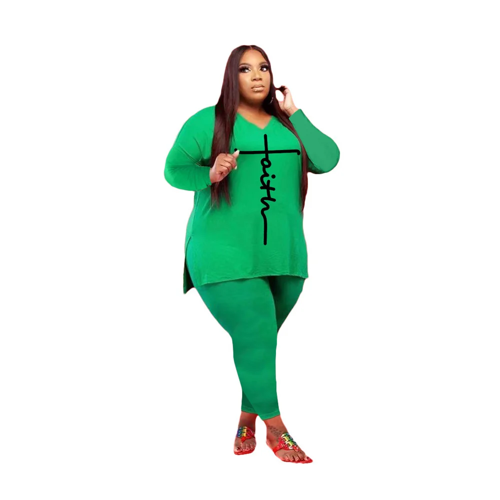 Plus Size Sets Fall Clothes for Women Two Piece Outfits Loose Top Pants Casual Tracksuit Jogging Suits Wholes 3xl 4xl 5xl 6xl
