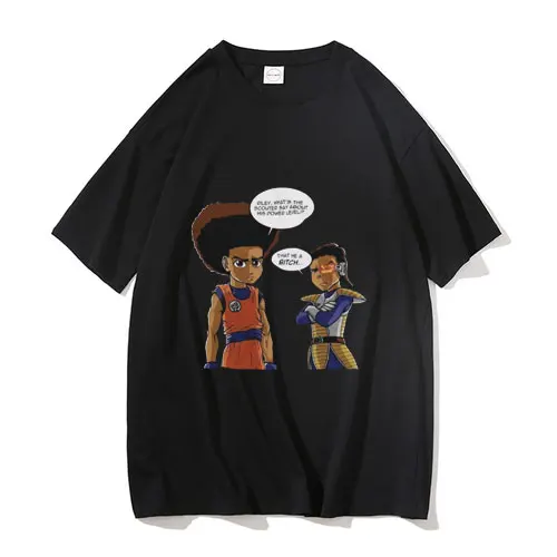 

The Boondocks Huey and Riley Tshirt Men Women Loose Oversized Style T-shirt Spring 2022 Hot New Man Cotton T Shirt Short Sleeve