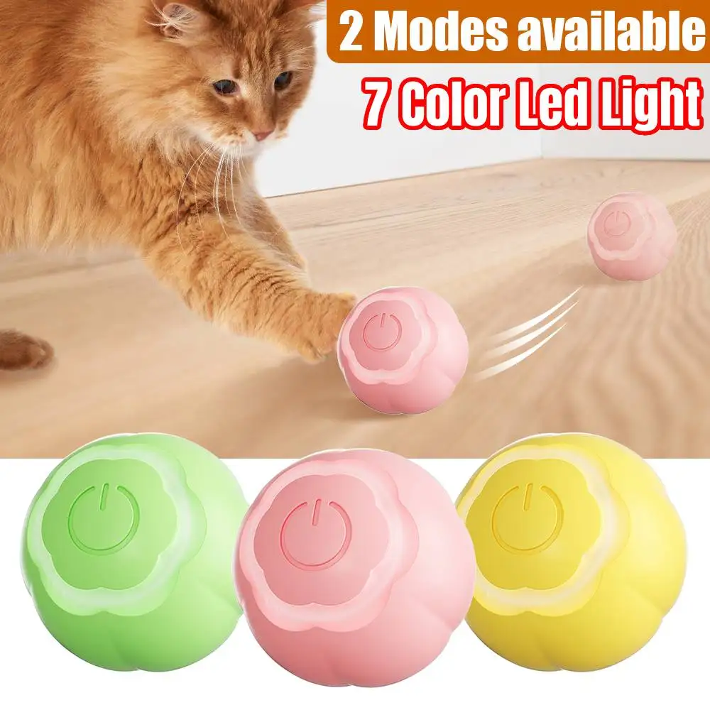 

Gift Led Quiet Ball Electric Rechargeable For Rolling Cat Smart 7 Cat Pet Kitten Upgrade Interactive Color Automatic Durable Toy