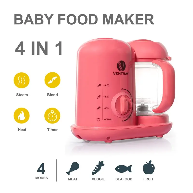 

Baby Food Maker Baby Food Processor BPA-Free Steamer Puree Blender All-in-one by