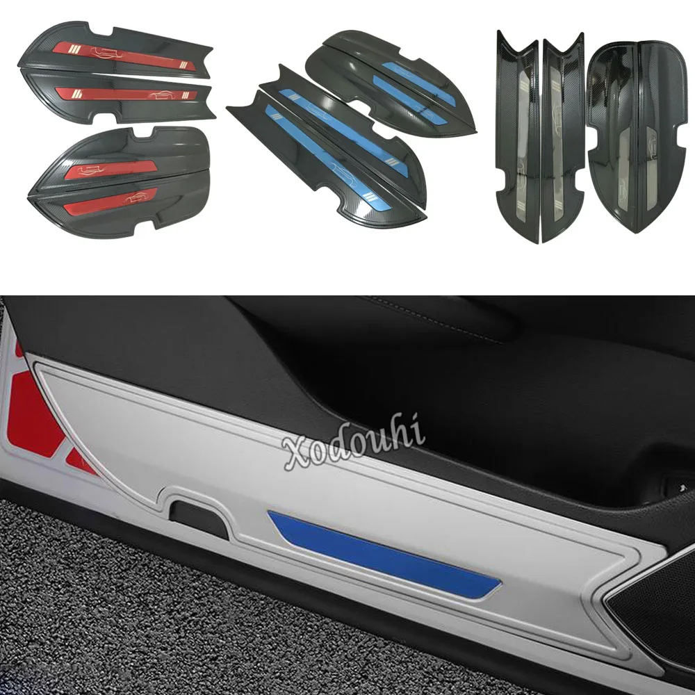 

Внутренняя боковая крышка автомобильной двери из нержавеющей стали, Противоударная рамка, отделочная панель для Honda Accord 10th 2018 2019 2020 2021 2022 2023