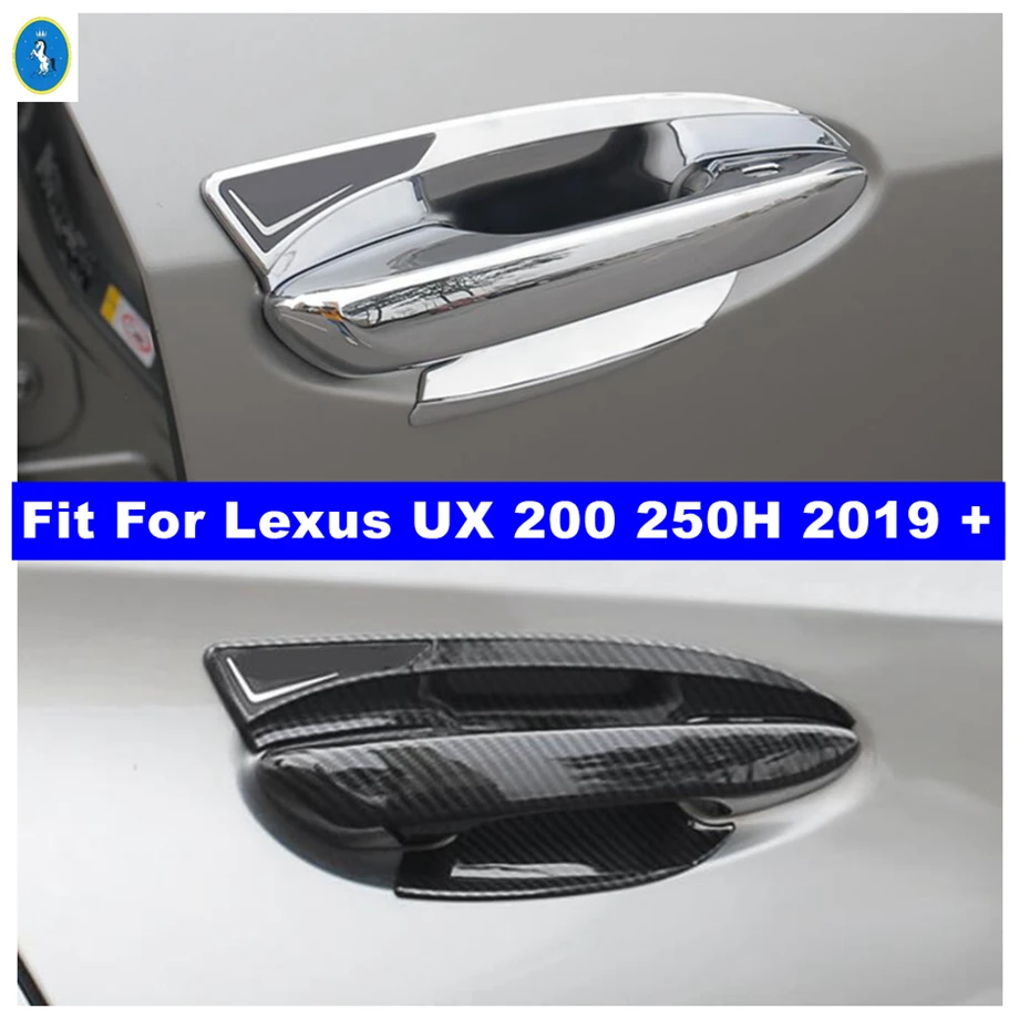 

Carbon Fiber / Chrome Door Handle Pull Decoration Cover Trim For Lexus UX 200 250H 2019 - 2022 Accessories Exterior Refit Kit