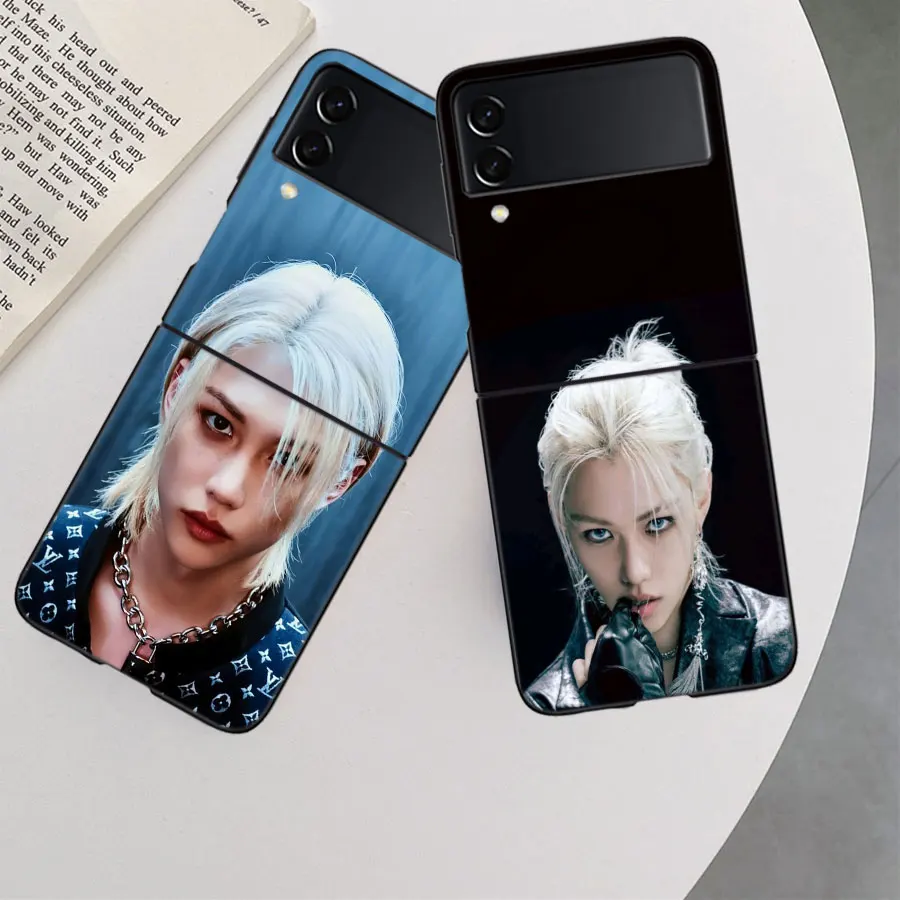 Чехол F-Felix Lee SKZ для Samsung Galaxy Z Flip 6 5G 5 4 3 черный жесткий чехол сотового телефона