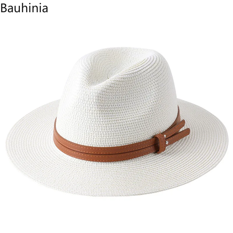 Bauhinia Simple Sun Hat Beach Woman Summer Hat UV Protect Travel Cap Wide Brim Floppy Women Straw Hat Lady Cap Female