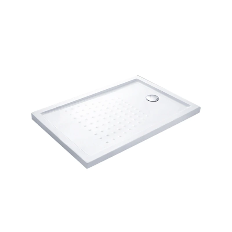 Portable rectangle low level acrylic resin shower tray fiber
