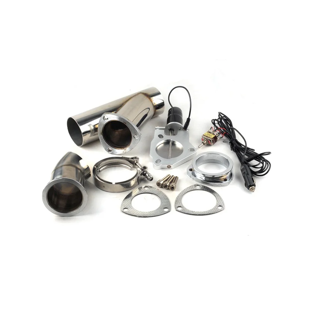 Новая выпускная труба 2,5 дюйма с выключателем и ручным управлением для универсальных выхлопных газов и автомобилей akrapovic