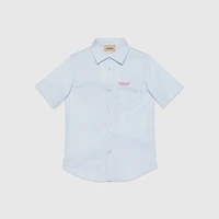 nigo children embroidered cotton short sleeve shirt nigo36355