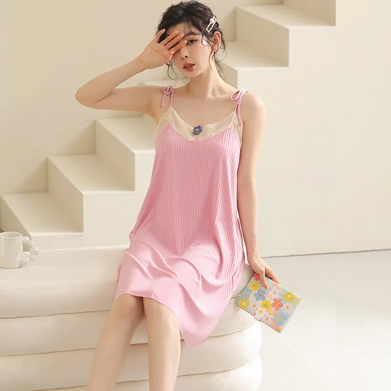 Women's Dress 2023 Summer Suspended Nightwear Sexy Dress Relaxed Nightwear Casual Homewear