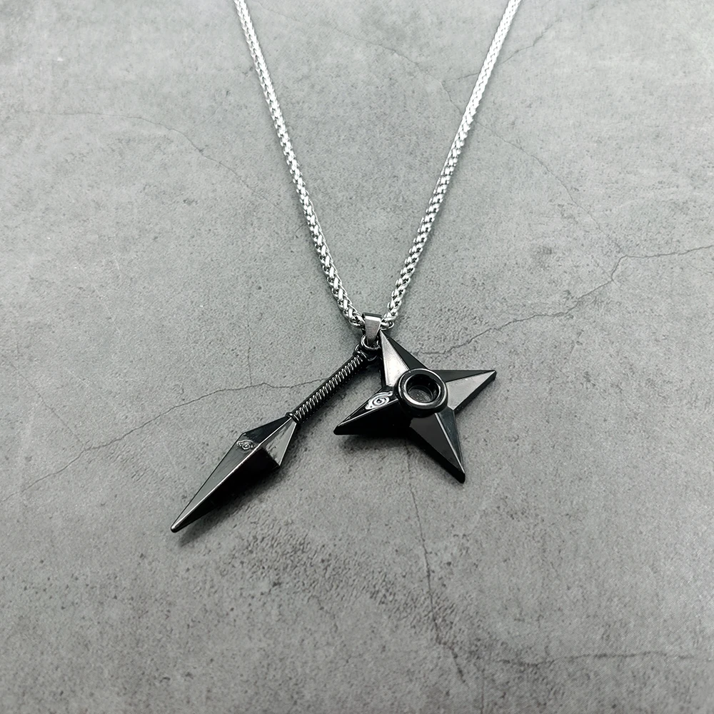Ожерелье с подвеской Kunai Shuriken для женщин 2022 аксессуары японского аниме Наруто