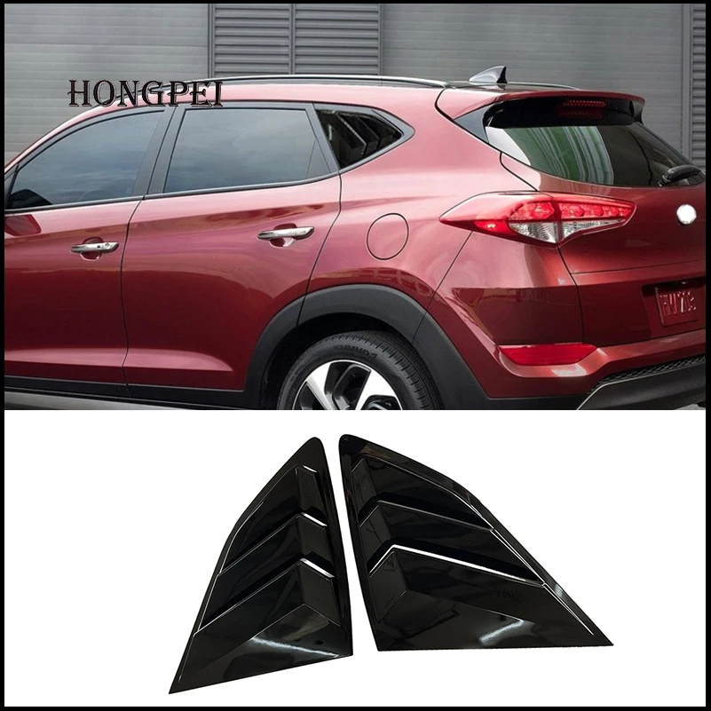 2 PCS Car Styling Rear Window Side Vent Shutter Louver Trim Cover For Hyundai Tucson 2015 2016 2017 2018 2019 Auto Accessories