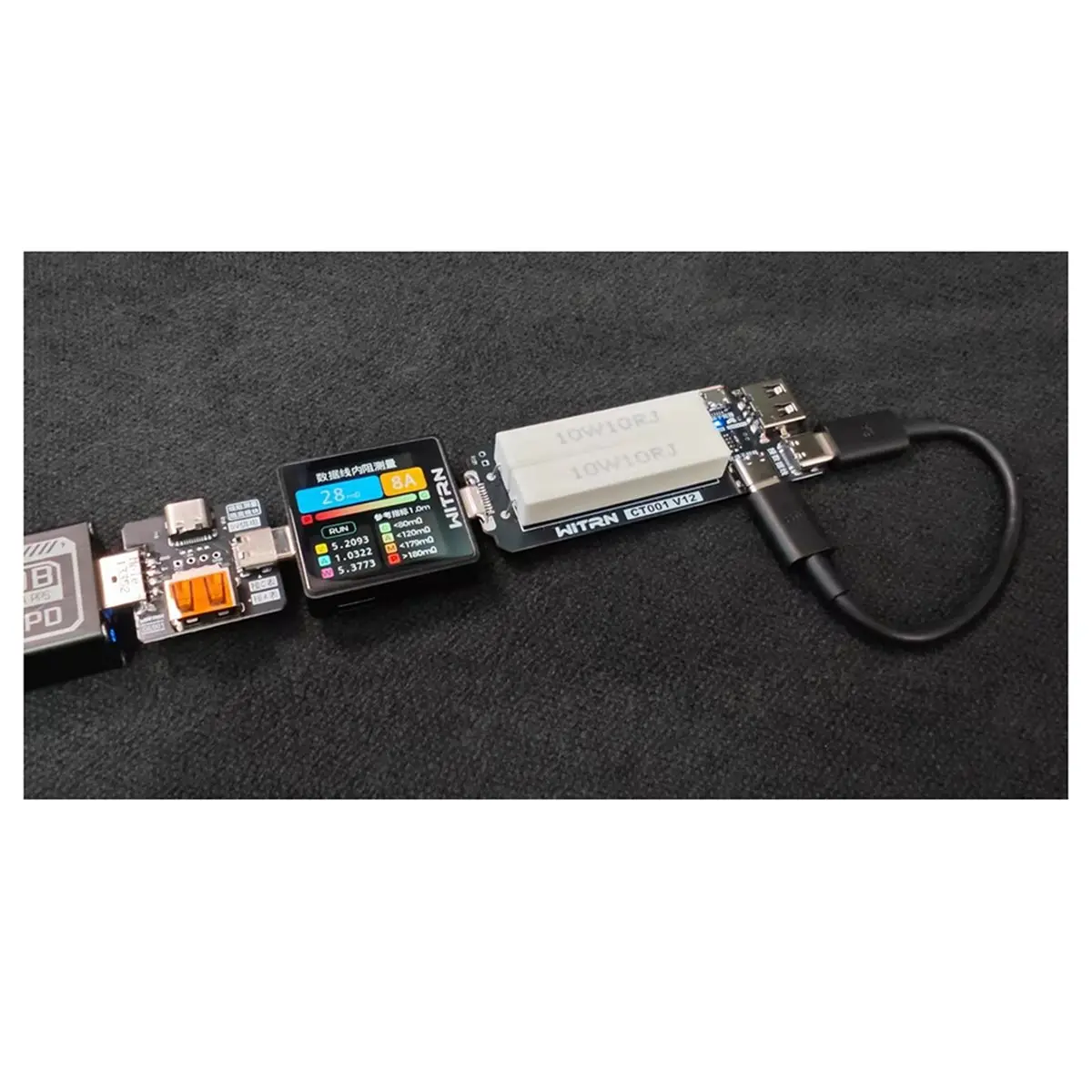Фото Новая электронная плата-адаптер USB-C для измерения пульсаций, сопротивления и нагрузки, многофункциональная плата для измерения напряжения и тока, электронная нагрузка USB T №1