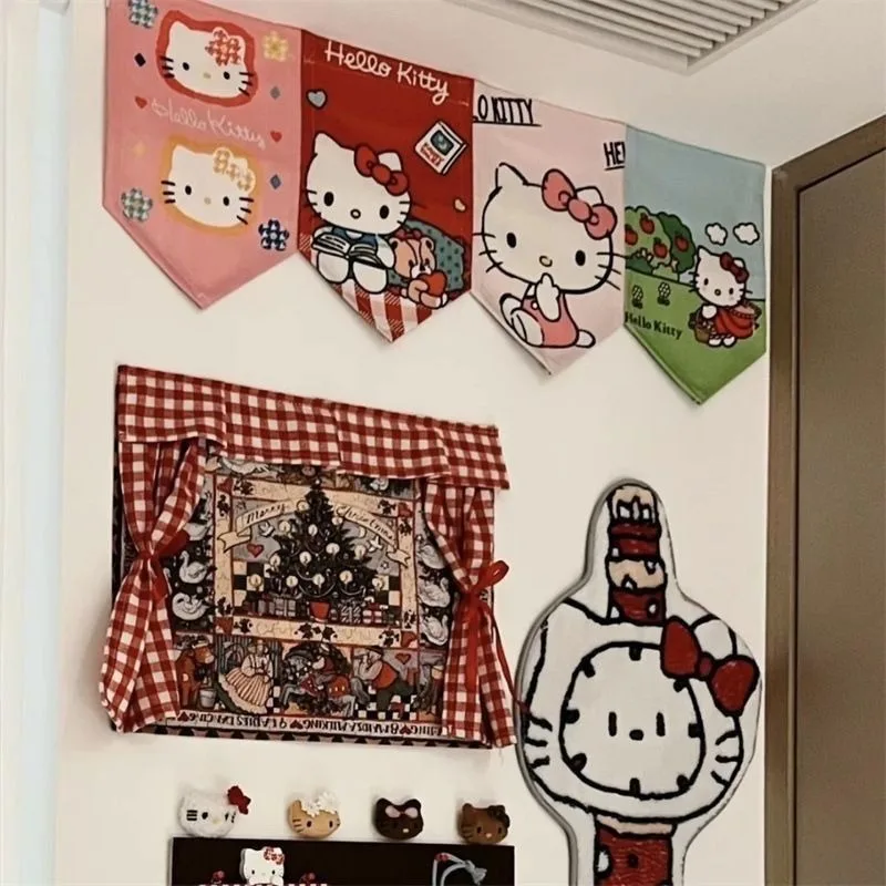Hello Kitty Девушка Сердце Украшение Спальня Дверь Занавеска Флаг Мода Универсальное