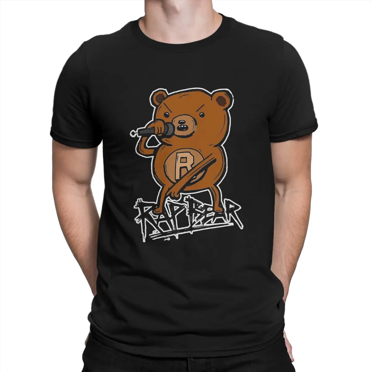 

Футболка Rap Bear в стиле хип-хоп, мультяшное время приключений, для отдыха, новейшая футболка для мужчин и женщин