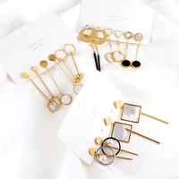 korean statement drop earrings geometric tassel dangle earring for women stainless steel 2020 fashion jewelry brincos gift