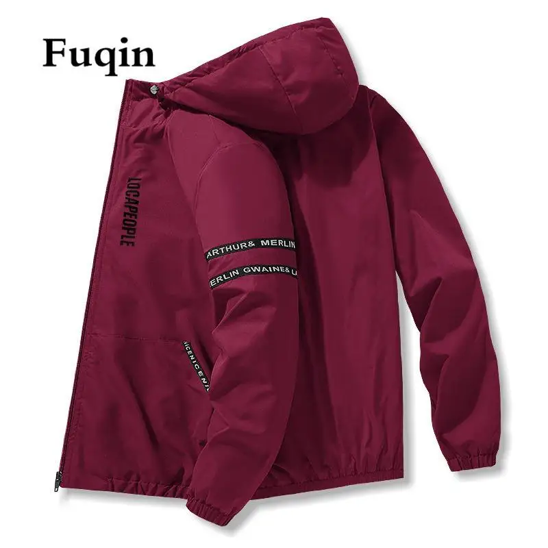 Мужская бейсбольная куртка с капюшоном на молнии |