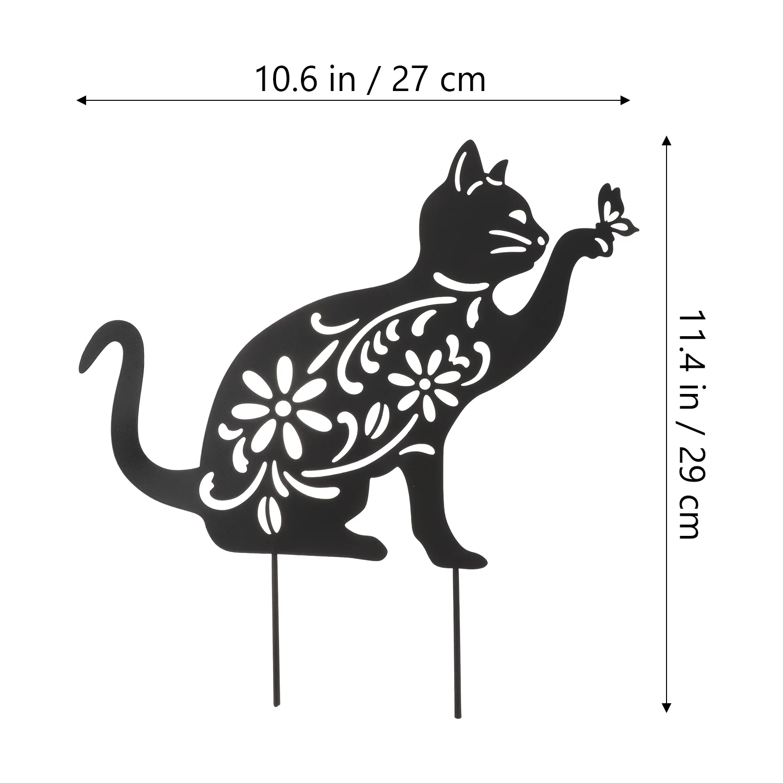 

Cat Garden Stakes Silhouette Metal Animal Stake Statue Decor Yard Black Decorative Kitten Outdoor Figurines Lawn Decoration Cats