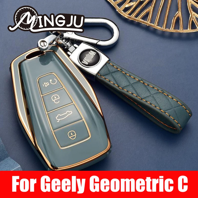 

For Geely Geometric C 2021 2022 Car Key Case Key Bag Series Accessories Modeling Key Protective Case Remote Control