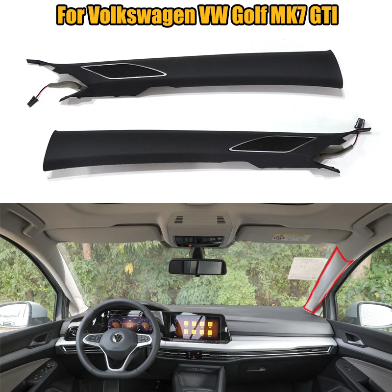 

Для Volkswagen Golf 7 MK7 GTI A-Pillar твитер отделка черная стойка аудио