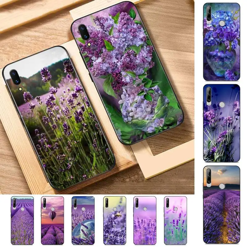 

Lavender Purple Flowers Phone Case for Huawei Y 6 9 7 5 8s prime 2019 2018 enjoy 7 plus
