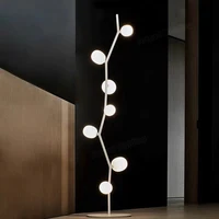 Nordic Minimalist Sofa Floor Lamp Wrought Iron Corner Standing Lights Creative Glass Decor Decoration Design Tall L for Bedroom